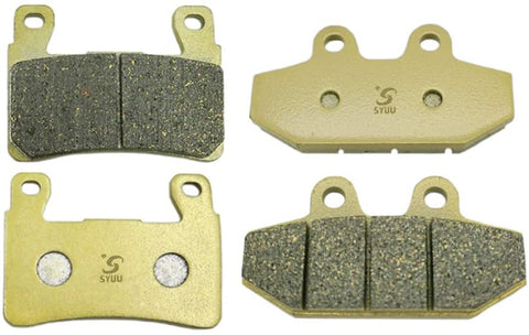 SYUU Motorcycle Replacement Front and Rear Brake Pads Brakes for Harley Davidson FLDE Deluxe FXBB Street Bob FXBS/FXFB Fat Bob FXLR Low Rider 2018 FA265F FA710R