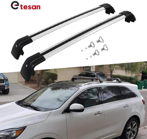 2 Pieces Cross Bars Fit for KIA Sorento 2015-2021 Silver Cargo Baggage Luggage Roof Rack Crossbars
