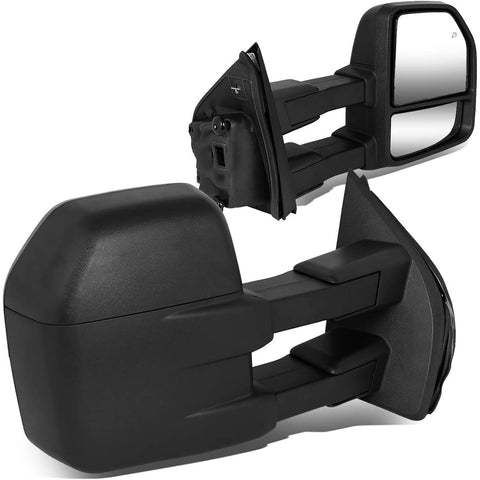 Power Heated Extendable Tow Mirrors Replacement for Ford F-150 15-18 (8-Pins), Driver and Passenger Side, Black