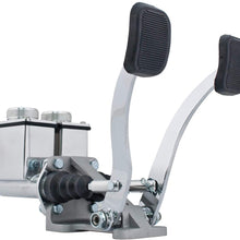 EMPI 16-2530-0 RACE TRIM Dual Pedal Assembly, 3/4" Clutch - 7/8" Brake, Polished