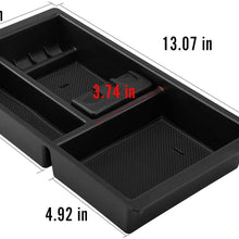 Seven Sparta Center Console Organizer for Chevy/Chevrolet Tahoe Suburban Silverado GMC Sierra Yukon 2015-2018 ABS Tray Armrest Box Secondary Storage Full Console w/Bucket Seats ONLY (Black)