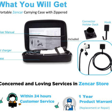 Zencar Level 2 EV Charger(240V, 16A, 25ft), Portable EVSE Home Electric Vehicle Charging Station Compatible with Chevy Volt, Nissan Leaf, Fiat, Ford Fusion(NEMA 6-50 Plug)