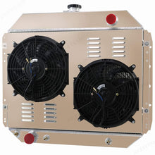 CoolingSky 3 Row Full Aluminum Radiator +2X12" Fan +Shroud Combo for Ford F100 F150 F250 F350 Bronco Pickup 1966-1979