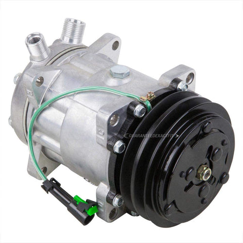 AC Compressor & 2 Groove 125mm A/C Clutch Replaces Sanden SD7H15HD 4652 7824 8061 w/ 24v Clutch Switch - BuyAutoParts 60-02107NA New
