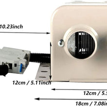 Portable Car Fan Heater 12V/ 24V Car Heater 600W/ 800W 2 Holes Heated Fan Heaters Windshield Defroster Demister for Glasses (600W,12V)