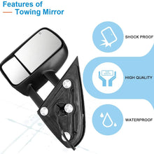 ZENITHIKE Tow Mirrors with Driver and Passenger Side Power Operation Heated No Turn Signal Light Towing Mirrors Compatible with for 2014-2018 Chevy G-MC 1500 2015-2019 Chevy G-MC 2500/3500 HD