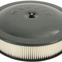 Moroso 65915 Gray/Black 14" Low-Profile Fiber Design Air Cleaner
