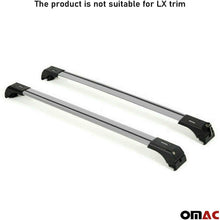 Roof Rack Cross Bars Luggage Carrier Set Silver Fits Kia Telluride 2020-2021 | Aluminum Cargo Carrier Rooftop Luggage Bars