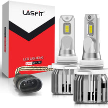 LASFIT 9005 HB3 LED Headlight bulbs, High Beam Conversion Kit Super Bright 6000K Cool White, New Upgrade LC Plus Version All in One led Headlamp, Mini Size Plug and Play