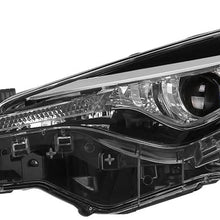 Carpart4u - LED DRL Headlights for Toyota Corolla 17-18 - OEM Style - Black/Clear Lens
