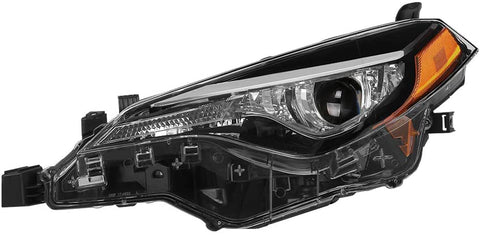 Carpart4u - LED DRL Headlights for Toyota Corolla 17-18 - OEM Style - Black/Clear Lens
