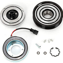 A/C AC Compressor Clutch Repair Kit for Nissan Rogue 2.5L 2008-2013 w/Plate Hub Pulley Bearing Coil