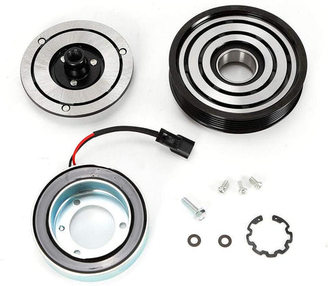 A/C AC Compressor Clutch Repair Kit for Nissan Rogue 2.5L 2008-2013 w/Plate Hub Pulley Bearing Coil