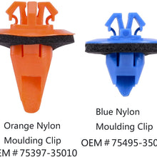 Febrytold 100 Pcs Fender Flare Clip Kit for Toyota 4Runner Tacoma Highlander RAV4 FJ Cruiser, Replace OEM # 75495-35010 75397-35010