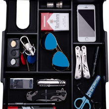 JAUTO Center Console Organizer Tray for 2014-2019 2020 Toyota Tundra, Insert ABS Armrest Storage Box Tundra Accessories - Full Tray (Black)