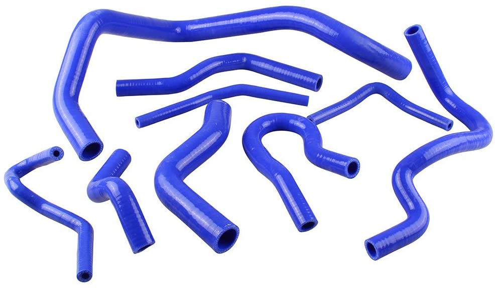 Redcolourful 9pcs/Set Silicone Radiator Coolant Hose Silicone Hose Kit for Honda Civic D15D16EGEK9 Blue