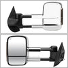 Replacement for Escalade/Tahoe Heated Power Smoked Signal Extendable Chrome Towing Side+Circle Blind Spot Mirror