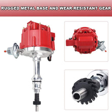 JDMON Compatible with HEI Complete Ignition Distributor Ford SBF Small Block 260 289 302 65k Coil 7500RPM Red Cap 1030213 PE330U JM6502BL JM6502R