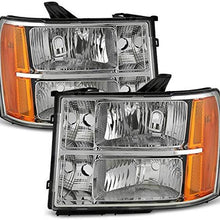 For 07-13 Sierra 1500 07-14 Sierra 2500HD 3500HD Headlights Front Lamps Direct Replacement Left + Right