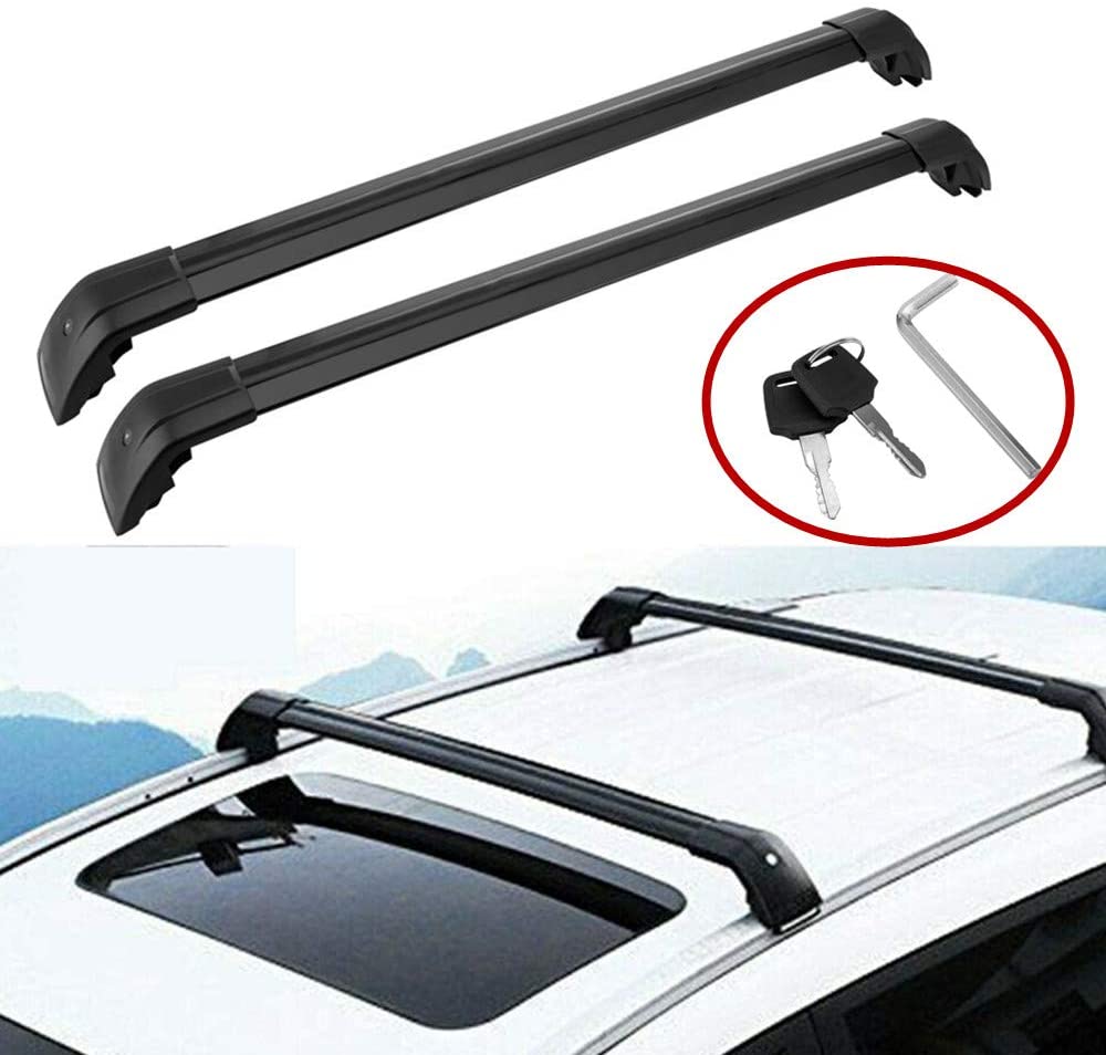 MotorFansClub Roof Rack Cross Bar Fit for Compatible with Volvo XC60 2013-2018 Lincoln MKC 2015-2019 Crossbars Cargo Luggage Rail Rack