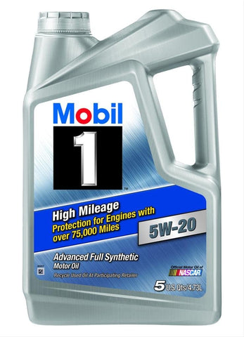 Mobil 1 (120768 High Mileage 5W-20 Motor Oil - 5 Quart