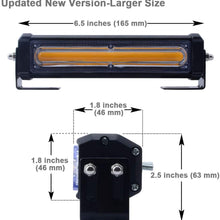 12V 24V Grill and Surface/Flush Mount Amber White LED Strobe Lights for Trucks Snow Plow Tractor Construction Vehicles Car Safety Flashing, WOWTOU 4 in 1 Hazard Warning Caution Emergency Flasher