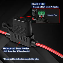 Primelux Universal 12ft Relay Wiring Harness for LED Light Bars - 12V 40A Relay & 3-Pin On/Off Rocker Switch Compatible with Jeep Wrangler Golf Cart SUV Off-Road 4WD Vehicles - 2 lead(2x15A/16AWG)