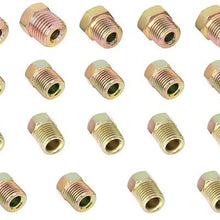 ECCPP Standard SAE Inverted Flare Brake Line Fittings Nuts Assortment 3/16" 1/4" Kit Set