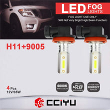 cciyu White 6000k H11 H8 H16 LED Bulbs COB LED Bulbs Replacement for Fog Light,2Pack