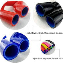 I33T 3-Ply Universal High Performance 90 Degree Elbow Reducer Coupler Silicone Hose ID 1.75" to 2" (45mm to 51mm), Leg Length 3.5" (90mm) Black