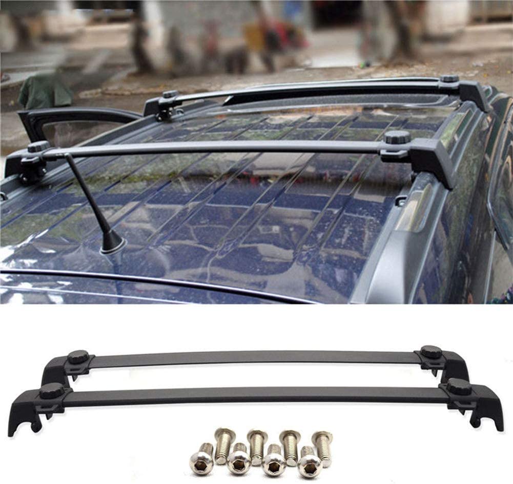 Ai CAR FUN Black Roof Rack Cross Bar Top Roof Rail Luggage Cargo Rack Rails Carrier for 2011-2016 Jeep Compass