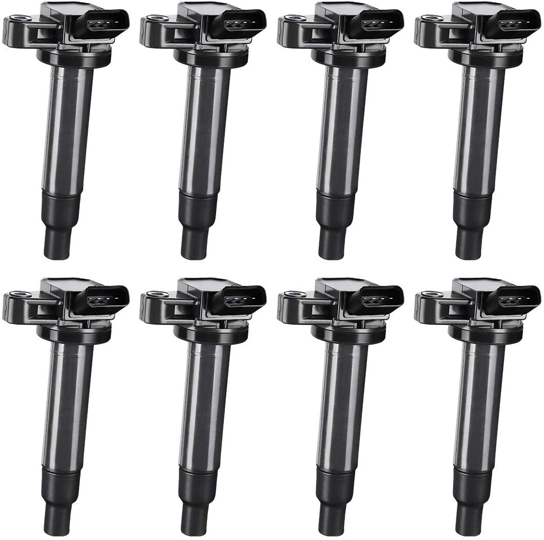 Ignition Coil Pack of 8 for Toyota Tundra 4Runner Sequoia Land Cruiser - Lexus GS430 GX470 LS430 LX470 LX570 SC430 V8 4.3L 4.7L