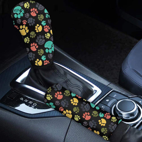 Forchrinse Decorative Blue Butterfly Auto Gear Shift Knob Cover+Handbrake Cover Set 2pcs Universal Car Interior Proctor Accessories