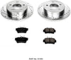 Power Stop K1303 Rear Brake Kit with Drilled/Slotted Brake Rotors and Z23 Evolution Ceramic Brake Pads