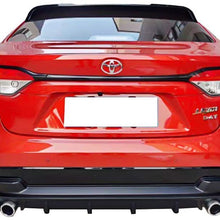 IKON MOTORSPORTS Rear Diffuser Compatible With 2020-2021 Toyota Corolla L LE/XLE | Matte Black Diffuser & Silver Tips Lower Valance Bumper Lip Spolier