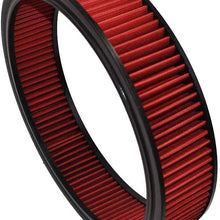 A-Team Performance Air Filter Element Air Cleaner High Flow Replacement Washable and Reusable Round Cotton Fiber Compatible with Buick Chevrolet GMC Ford Mopar Oldsmobile Pontiac (14X3)