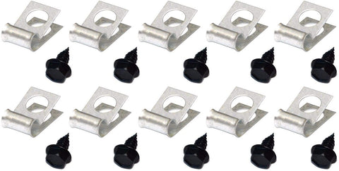 1/4 Brake Fuel Tube Set .25 Wrap Around Line Clamp Clip (10 Pack) with BOLTS (EB 0 4)