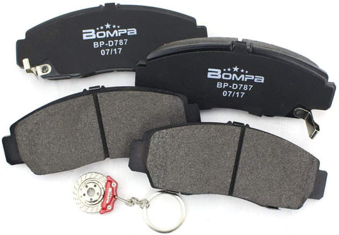 Bompa Premium Ceramic Disc Front Brake Pad Set Fit for Honda Civic 2005-2011/Honda Accord 2003-2012/Acura TL 1999-2008,etc