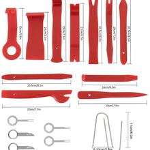 19PCS Auto Trim Removal Tool Set for Car Dash Audio Dash Door Panel Window Molding Fastener Remover Installer Pry Tool Kit