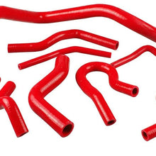 Redcolourful 9pcs/Set Silicone Radiator Coolant Hose Silicone Hose Kit for Honda Civic D15D16EGEK9 red