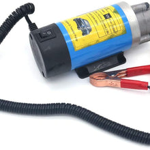 NUZAMAS 12V 100W Oil Transfer Pump, Portable Electric Self-Priming Diesel, Fluid Extractor, Water Transfer Pump, for Car Motorcycle and Boat Engine Oil Change Disposal Tool