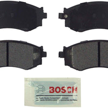 Bosch BE485 Blue Disc Brake Pad Set with Hardware for Select Infiniti and Nissan Vehicles: G20, 240SX, Axxess, Stanza; Front
