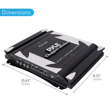2 Channel Car Stereo Amplifier - 1400W Dual Channel Bridgeable High Power MOSFET Audio Sound Auto Small Speaker Amp w/ Crossover, Bass Boost Control, Gold Plated RCA Input Output - Pyle PLA2200, Black