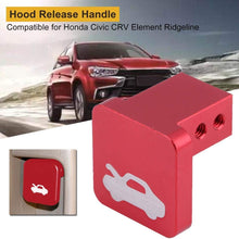 Acouto Car Hood Release Handle,Aluminum Alloy Hood Release Latch Handle Opener Repair Kit for Civic CRV Element Ridgeline(Red)