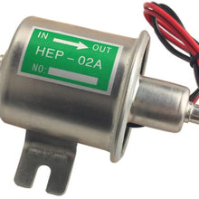 Dewhel Universal 12V Low Pressure Gas Diesel Inline Electric Fuel Pump HEP-02A 4-7PSI Car Truck Boat For Honda Ford Toyota Mazda Nissan Mitsubishi Acura Lexus Infiniti Hyundai KIA etc