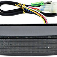 Yibid LED Integrated Tail Light for 2014-2018 Honda Grom MSX 125 Motorcycle, Brake Indicator Sequential Lights for MSX125/SF CBR650F CTX700 CTX700N, Smoke Len, with 1pcs Black 2-Pin Turn Flasher Relay