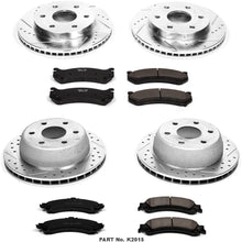 Power Stop K2015 Front & Rear Brake Kit with Drilled/Slotted Brake Rotors and Z23 Evolution Ceramic Brake Pads