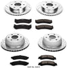 Power Stop K2015 Front & Rear Brake Kit with Drilled/Slotted Brake Rotors and Z23 Evolution Ceramic Brake Pads