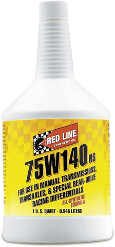 Red Line 57104 75W140 Non-Limited Slip Synthetic Gear Oil - 1 Quart, (Pack of 4)