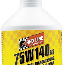 Red Line 57104 75W140 Non-Limited Slip Synthetic Gear Oil - 1 Quart, (Pack of 6)